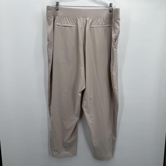 Athleta Pants Womens 22 Beige Pull-On Ankle Tapered Stretch Back Welt Pockets - Picture 4 of 15
